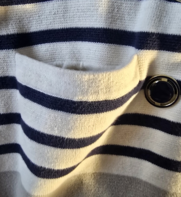 Banana Republic Navy Striped Knit Blazer Size Small - Picture 3 of 11